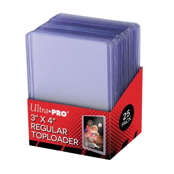 Ultra Pro 3" x 4" Clear Regular Toploaders for Standard Size Cards - 25 pack